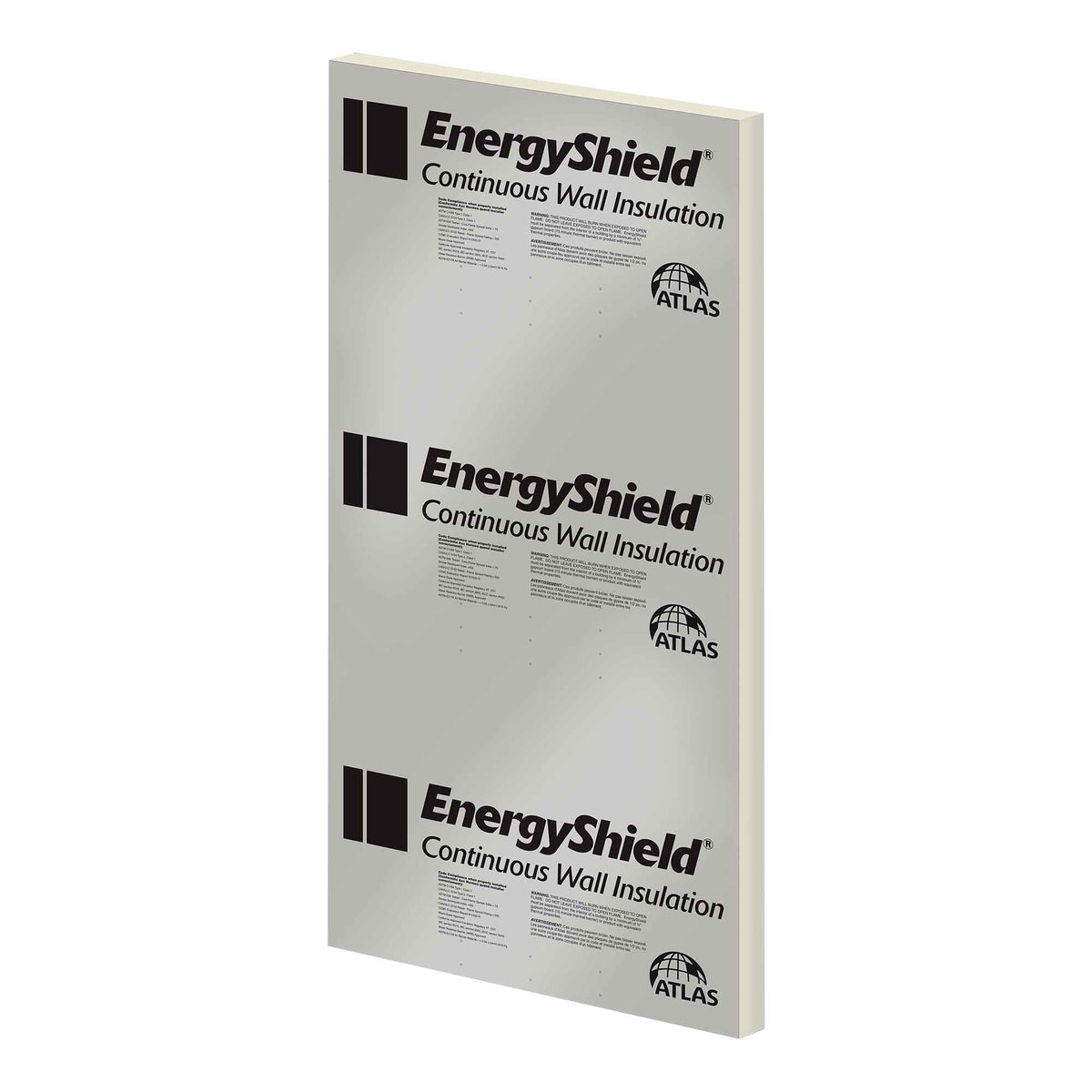 Panneau isolant EnergyShield R6.5, 1&quot; x 4&#39; x 8&#39; 