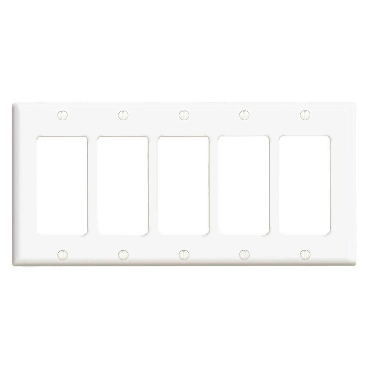 Plaque murale Decora pour 5 dispositifs, blanc