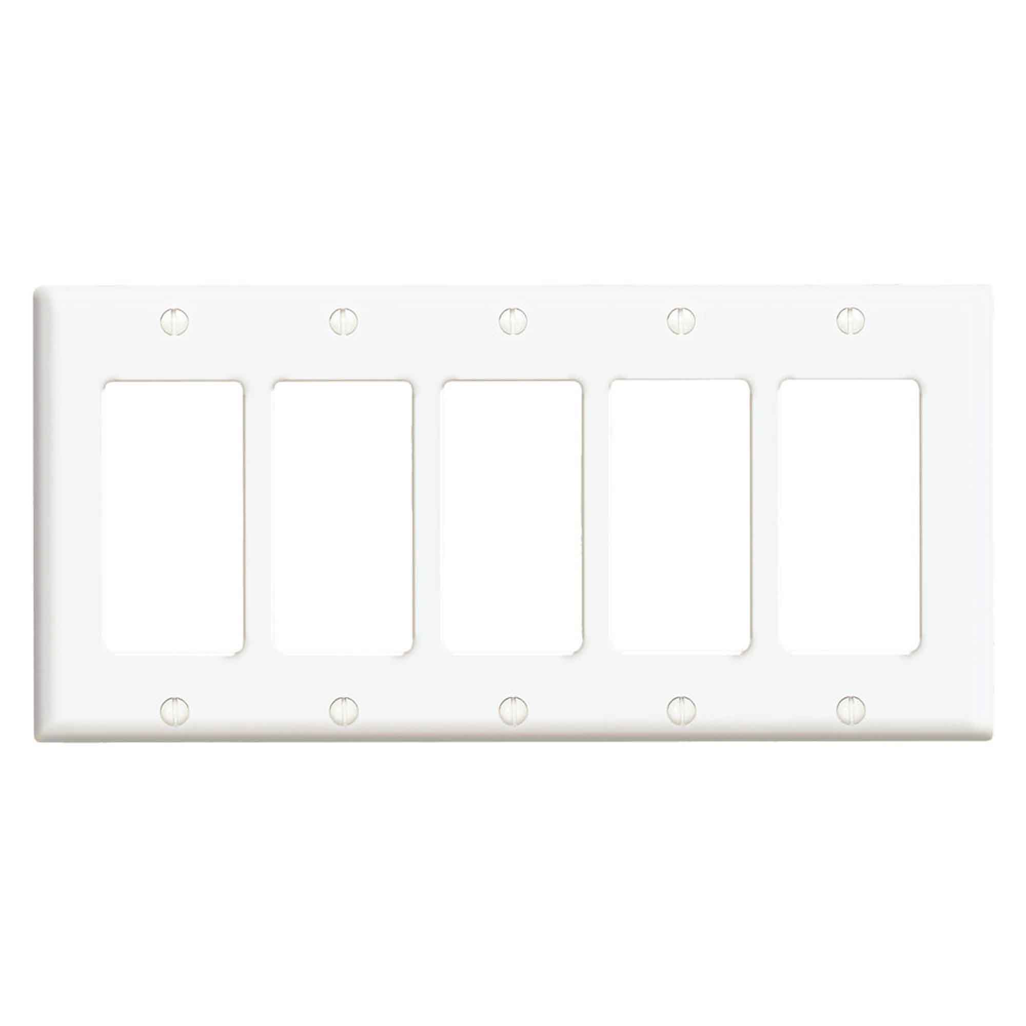 Plaque murale Decora pour 5 dispositifs, blanc