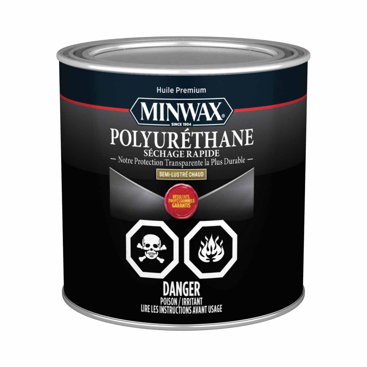 Minwax polyuréthane à séchage super-rapide transparent semi-lustré, 236 ml