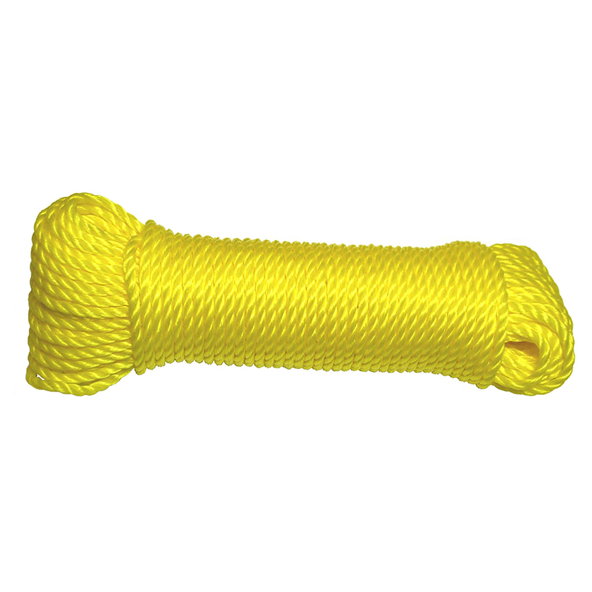 Corde de polypropylène torsadée de 1/4'', jaune - 50'