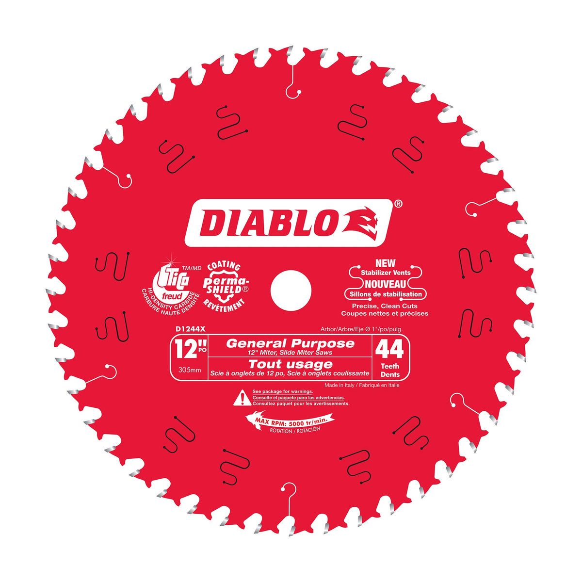 Lame circulaire tout usage Diablo de 12" à 44 dents
