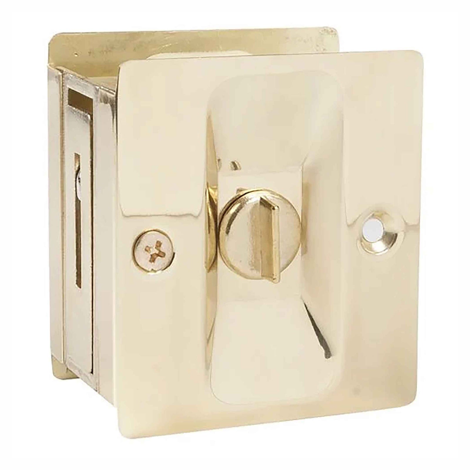 Poignée de porte à verrouillage carré pour porte escamotable, laiton