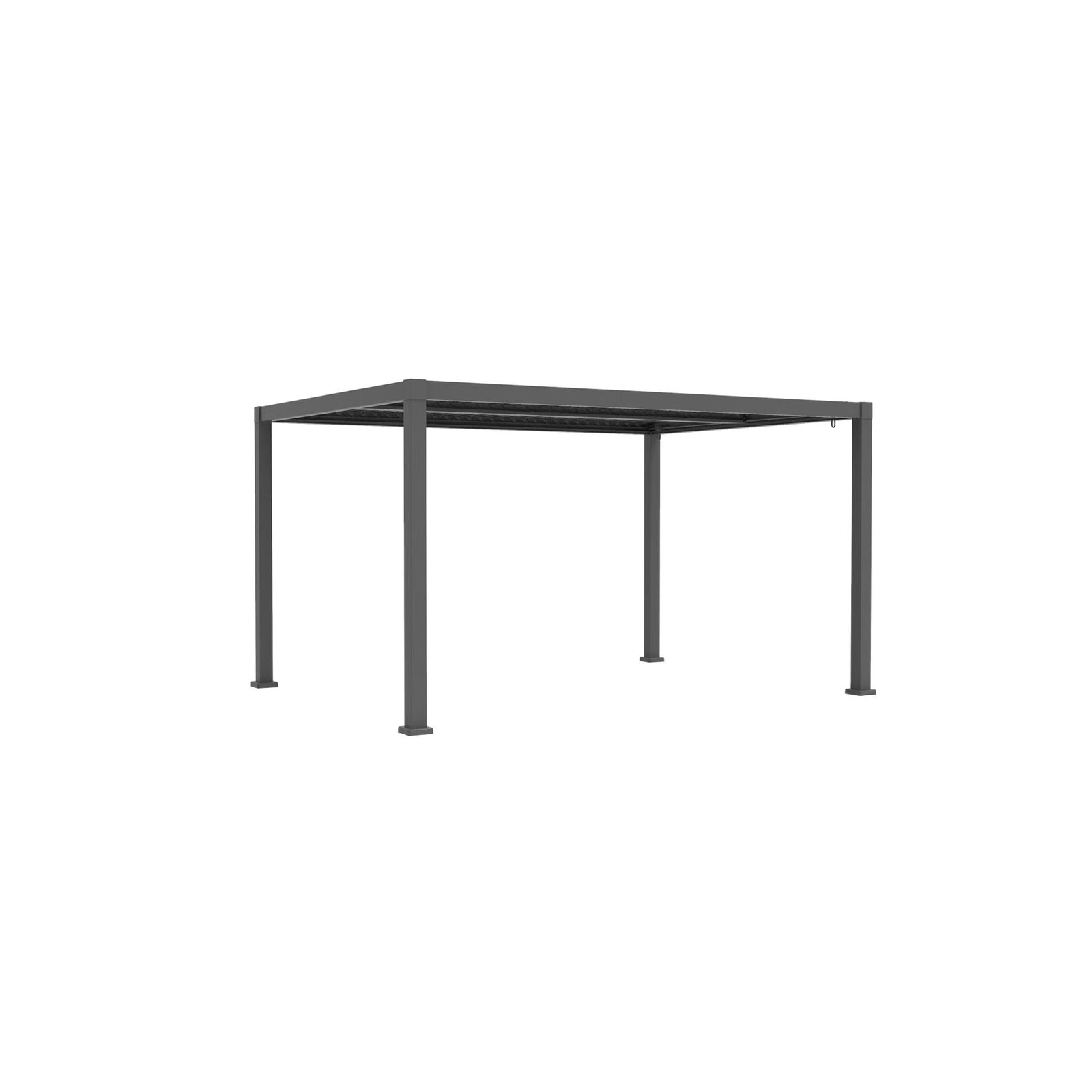 Pergola en aluminium de couleur noir, 10' x 13'