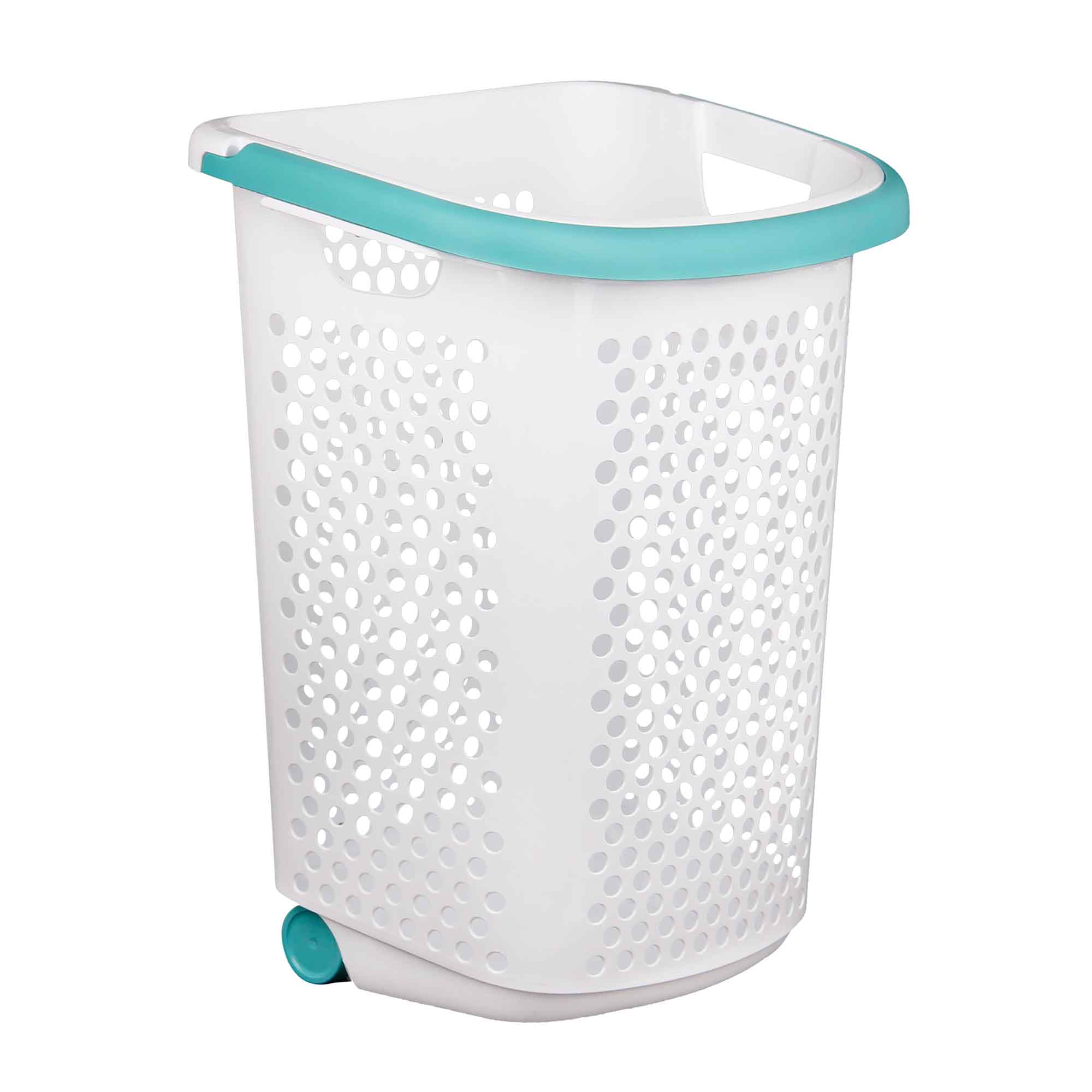 Panier à linge en plastique avec roues, 60 L